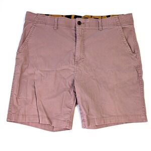 Denali Mens Mauve Pink Flat Front Chino Shorts Size 40 Cotton Stretch RN95705